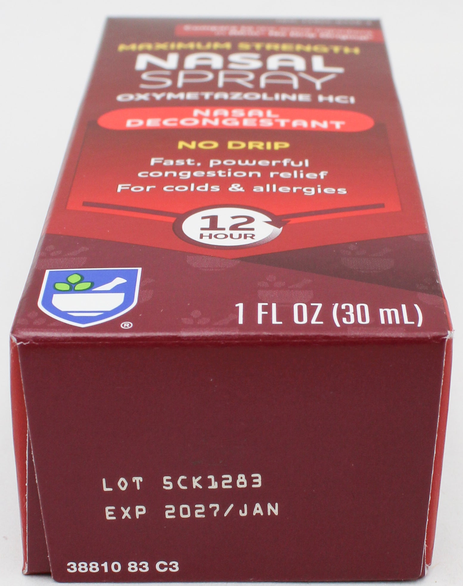 Rite Aid 12HR Nasal Relief Spray No Drip 1oz | Max Strength | Exp 1/2027