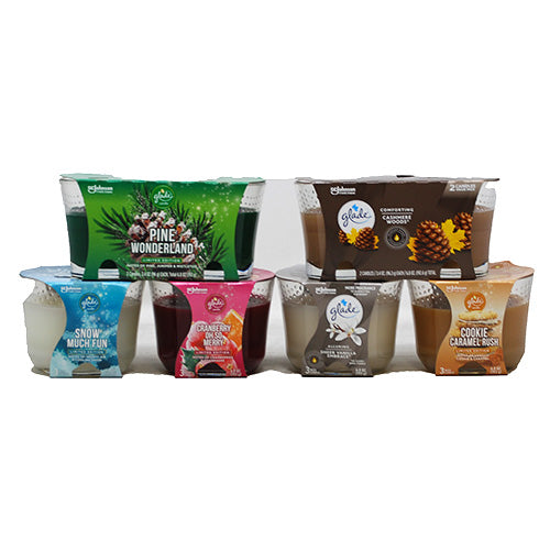 GLADE CANDLE 12PC MIXED DSPLY-HOLIDAY.