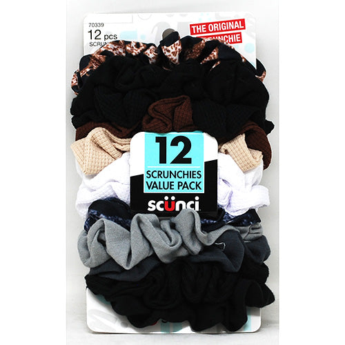 SCUNCI SCRUNCHIES 12CT-ASST/NI