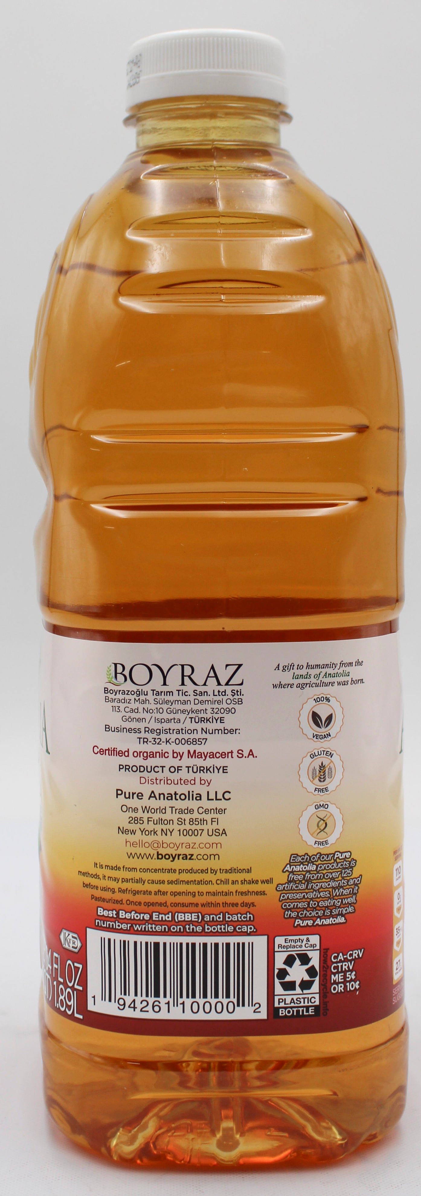 ORGANIC APPLE JUICE 64 FL OZ BB 8/8/27