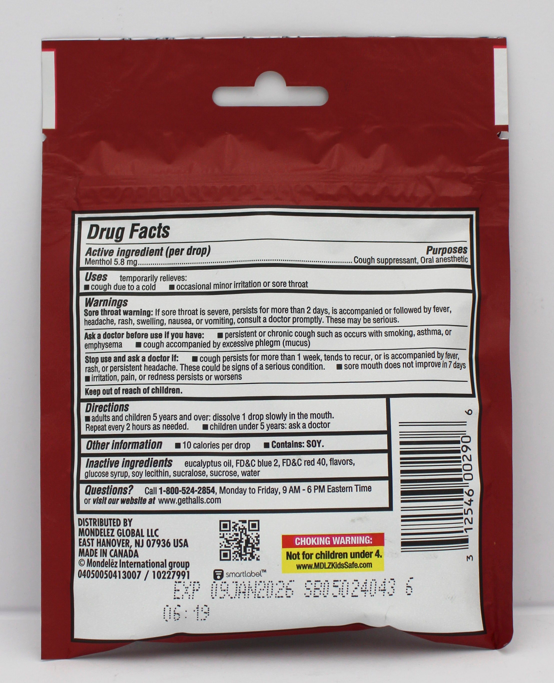 HALLS 14 PC CHERRY BAG EXP 1/9/26