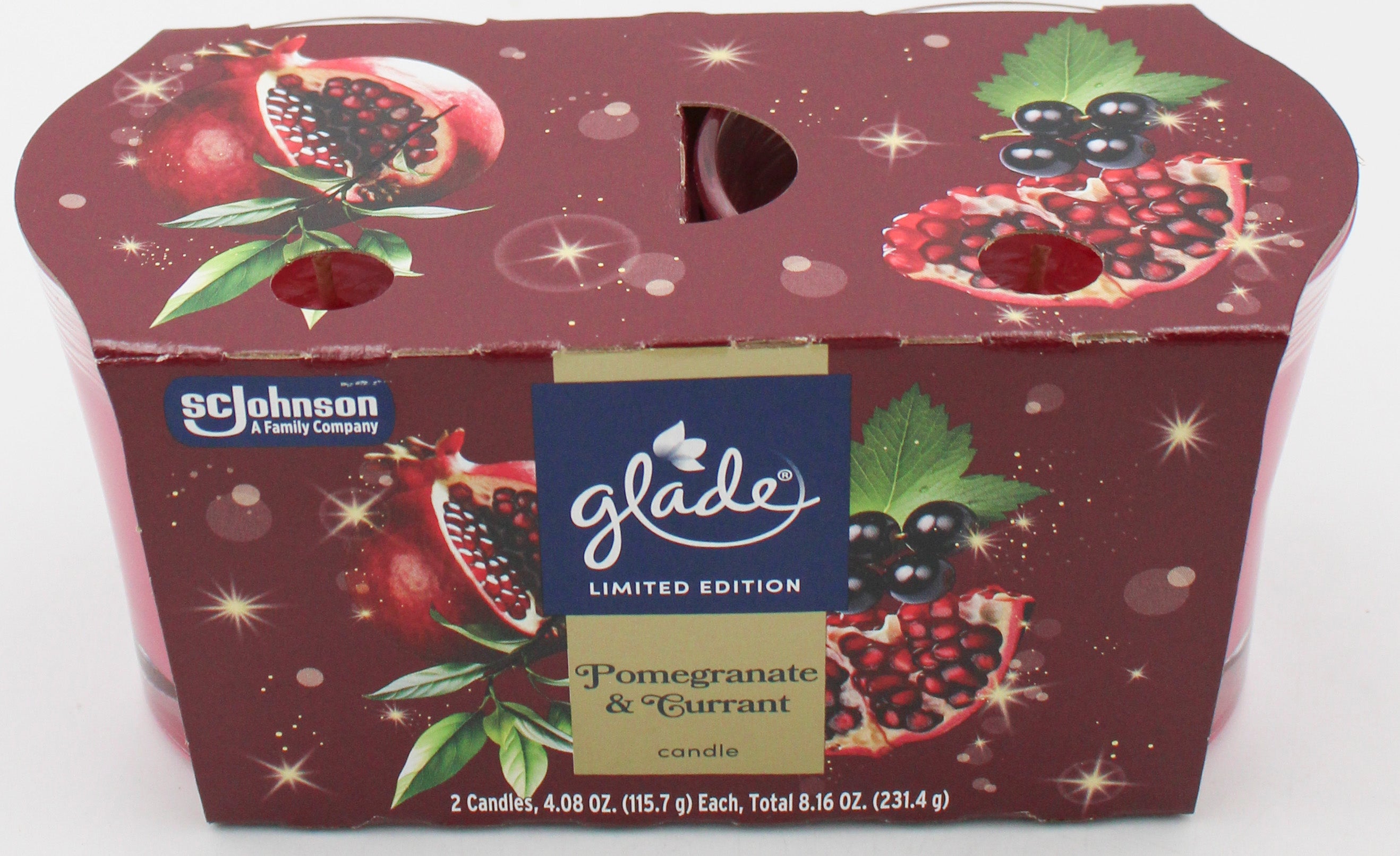 SP GLADE CANDLES 2PK 4.08oz POMEGRANATE & CURRANT