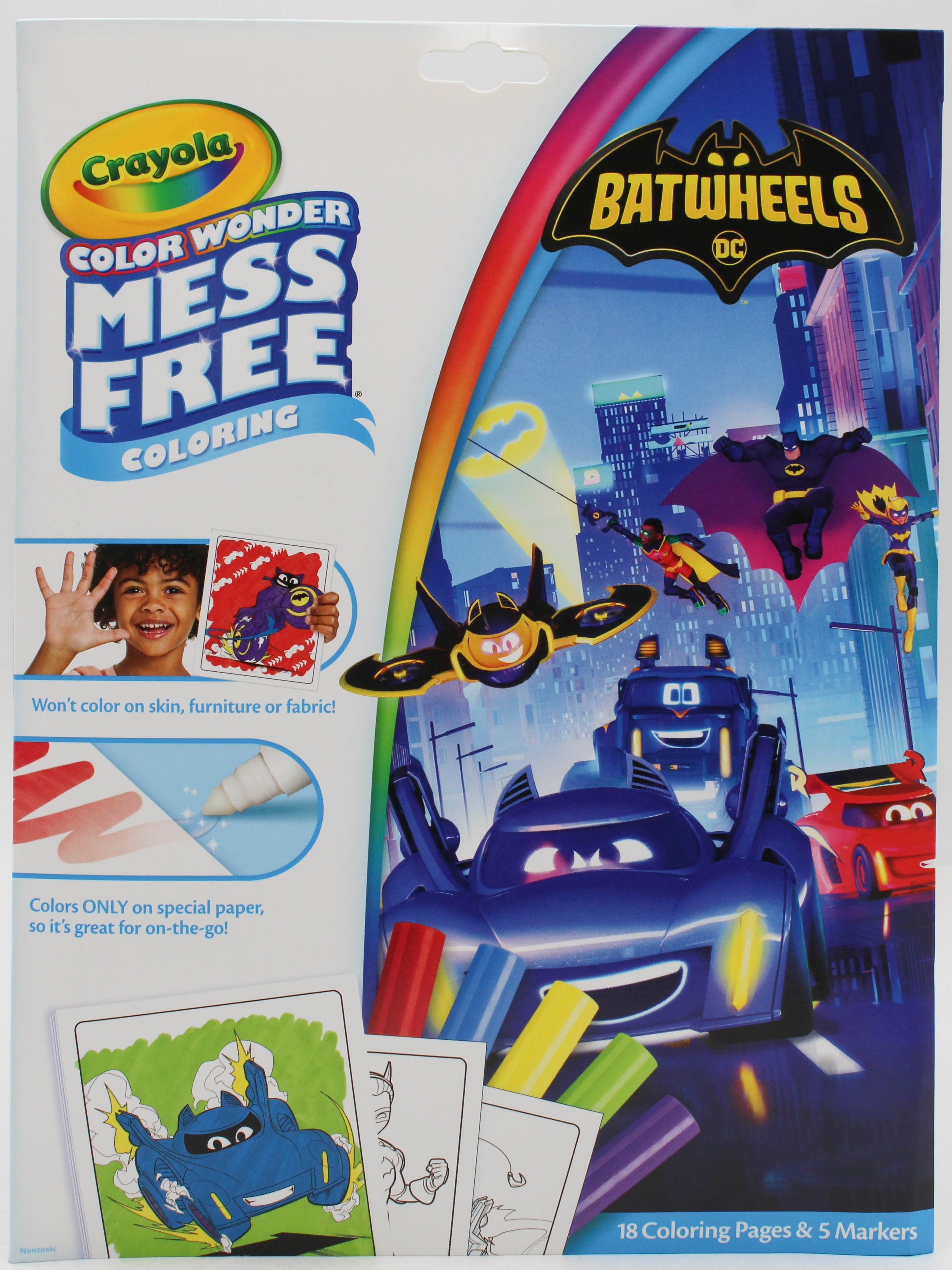 CRAYOLA Color Wonder Coloring Pad & Markers Batwheels NI Set
