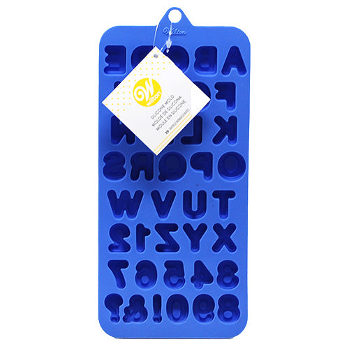 WILTON LETTER/NUMBER SILICONE CANDY MOLD (39 CAVITY)