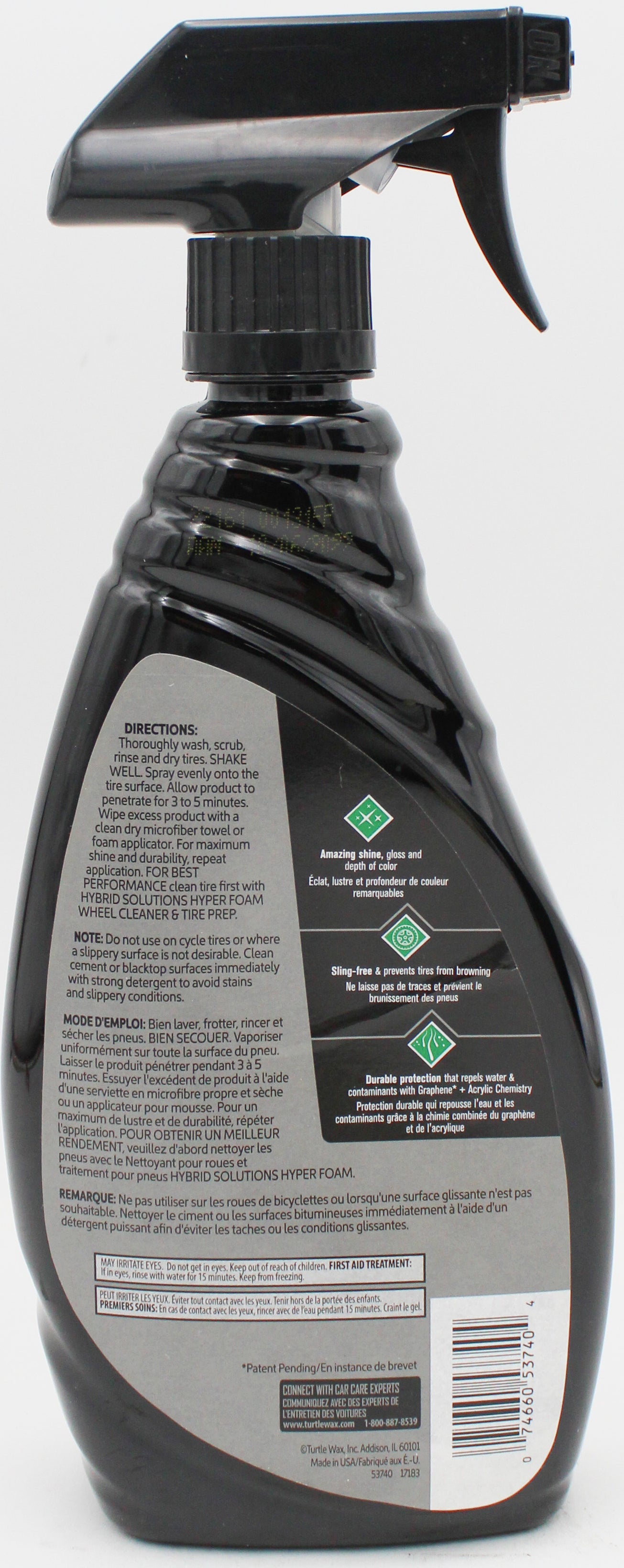 SP TURTLE WAX HYBRID SOLUTIONS GRAPHENE ACRYLIC TIRE SHINE 680 ML