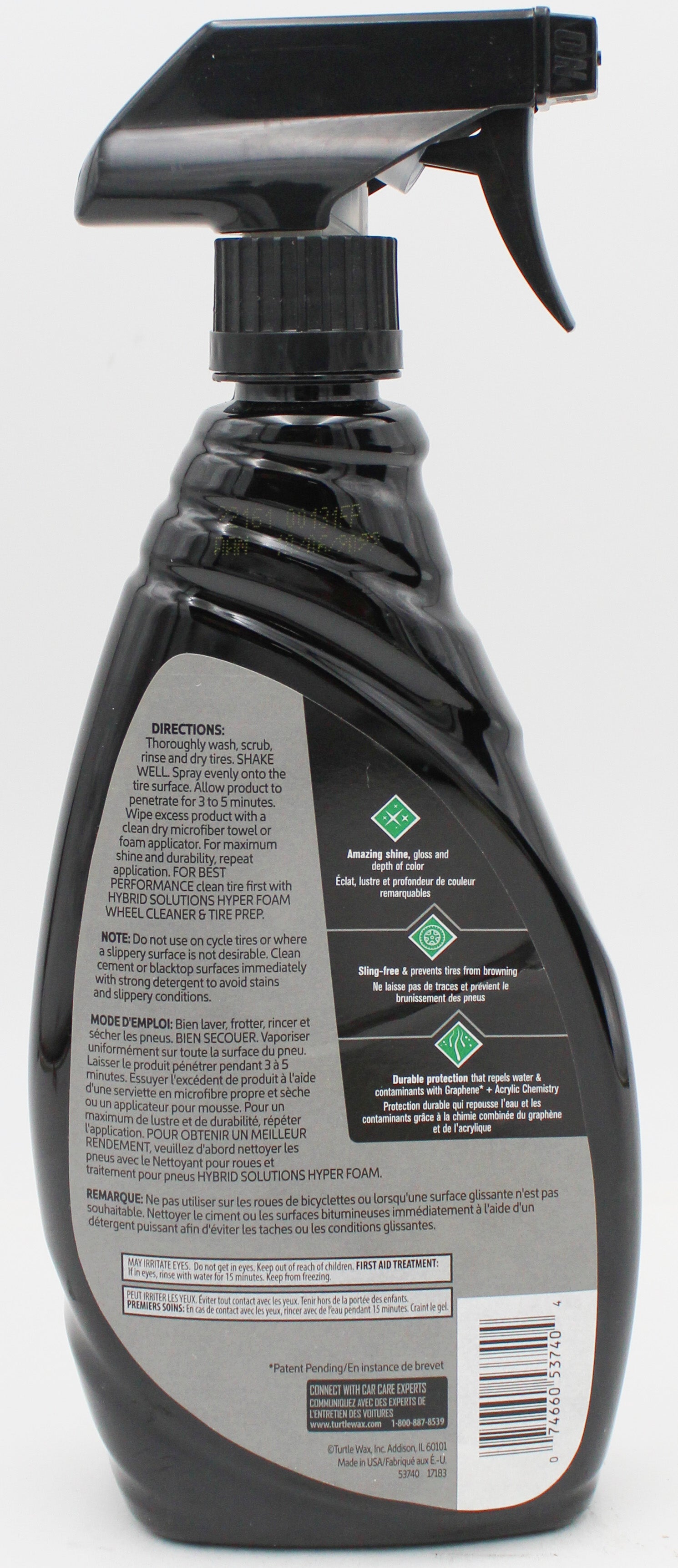 SP TURTLE WAX HYBRID SOLUTIONS GRAPHENE ACRYLIC TIRE SHINE 680 ML