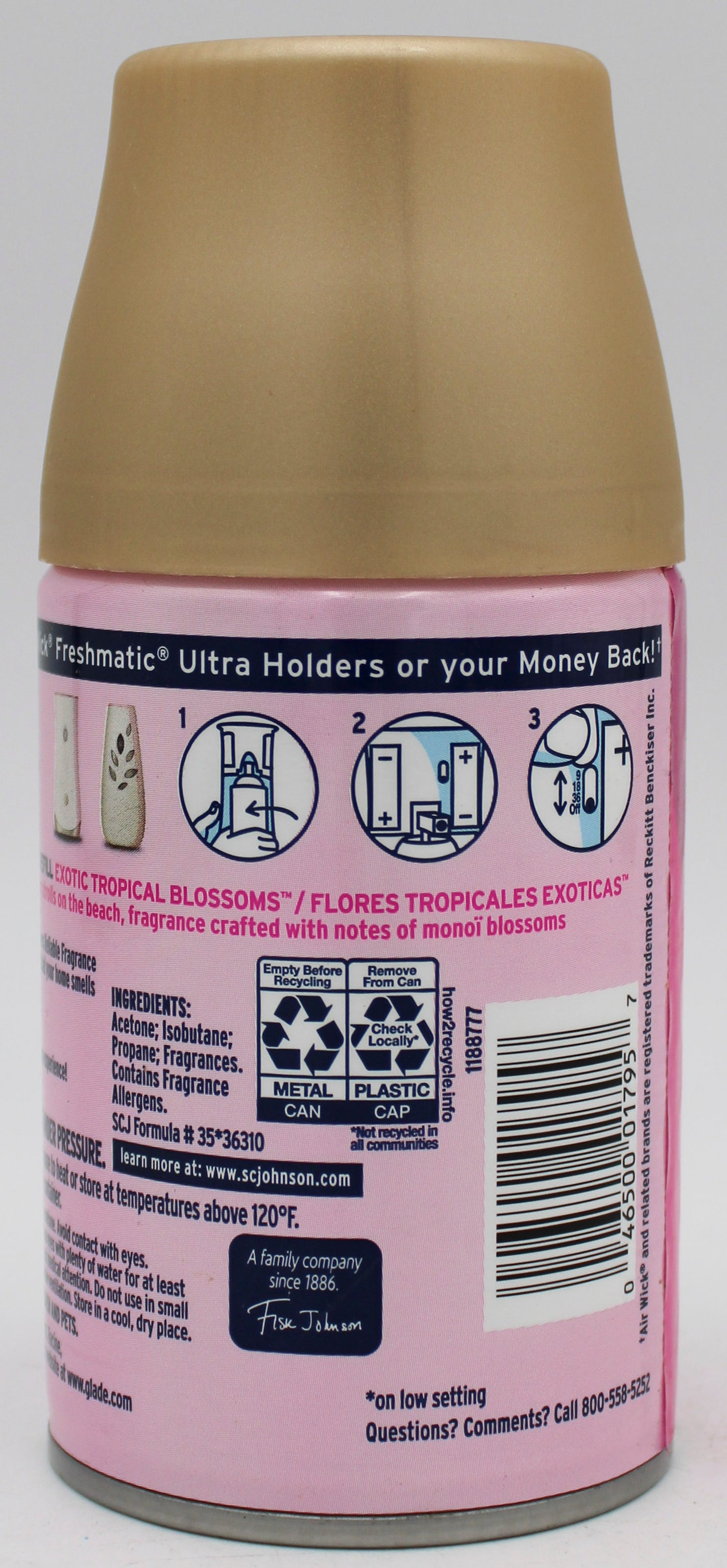GLADE AUTOMATIC REFILL TROPICAL BLOSSOM 6.2oz US.