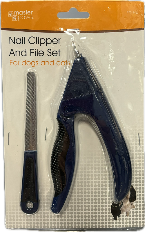 MASTER PAWS NAIL CLIPPERS AND FILE SET FOR DOGS AND CATS