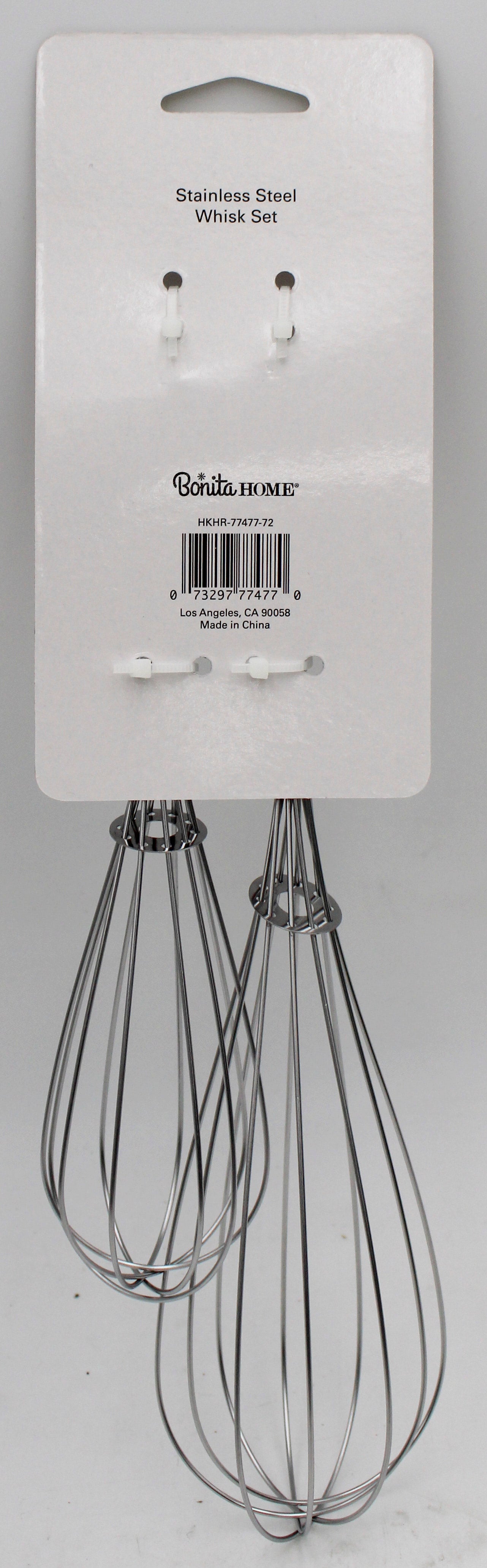 2pc Stainless Steel Whisk Set