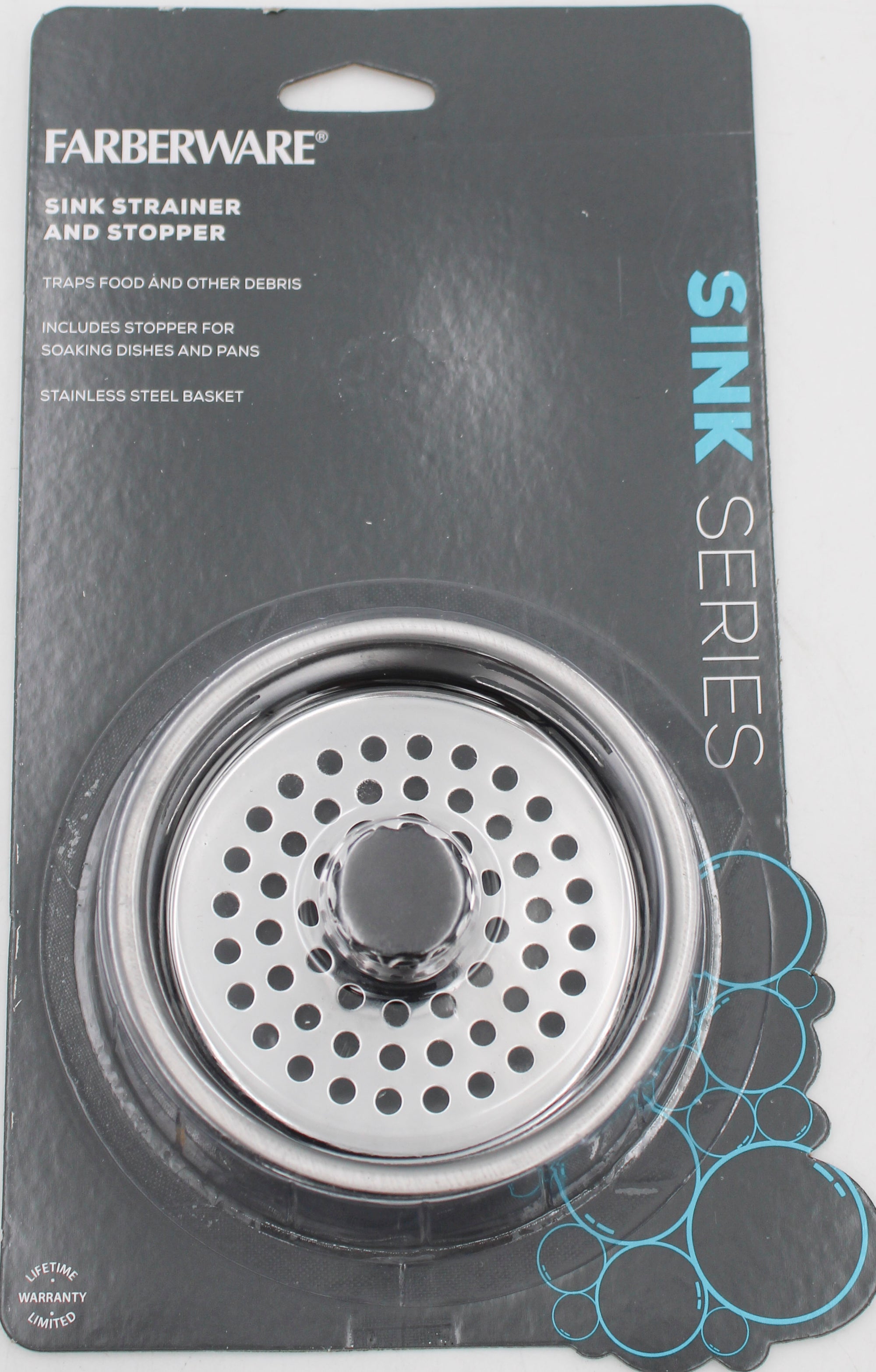 FARBERWARE STAINLESS STEEL SINK STRAINER BASKET NI
