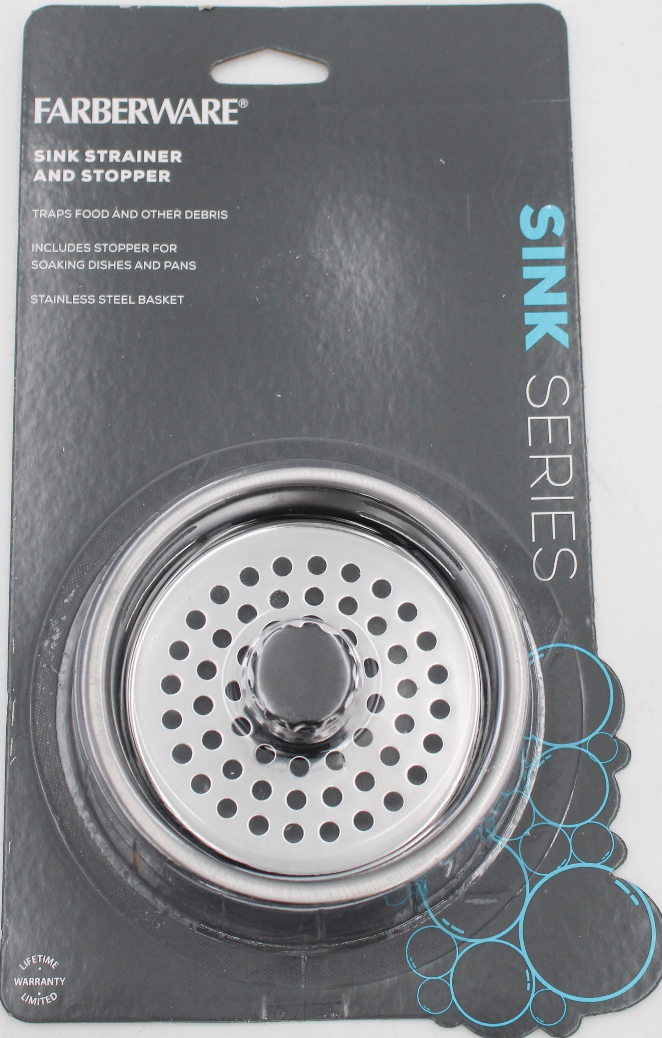 FARBERWARE STAINLESS STEEL SINK STRAINER BASKET NI
