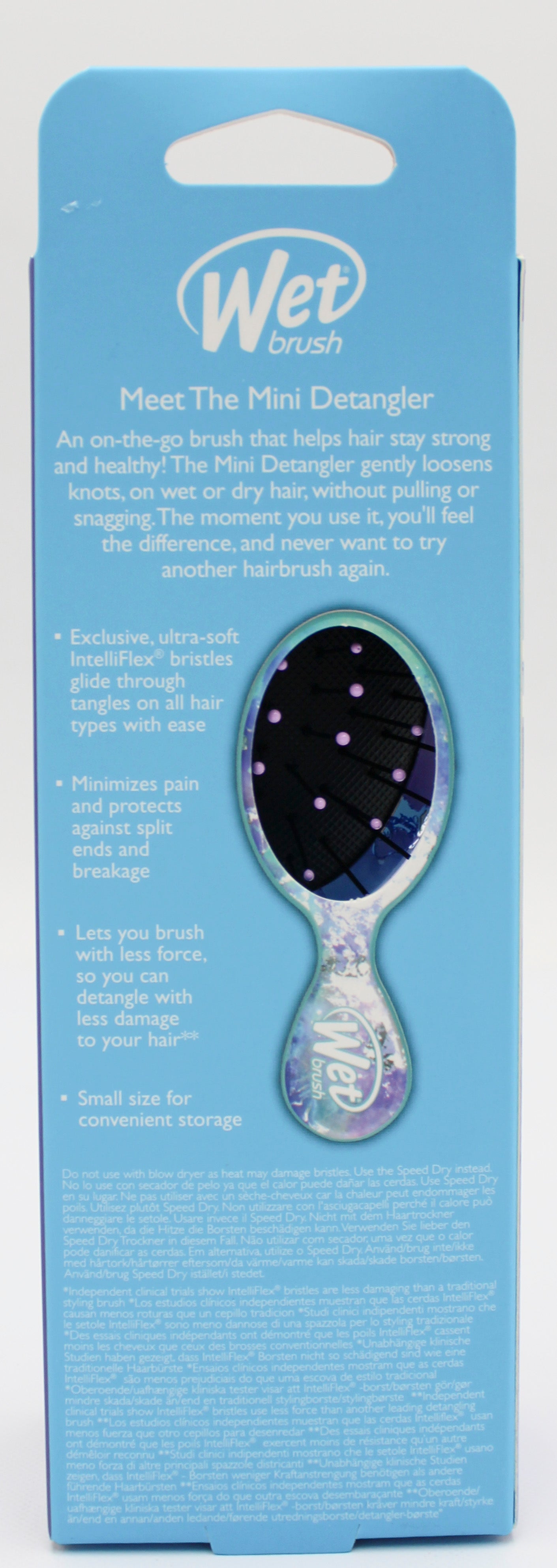 WET BRUSH STELLAR SKIES MINI DETANGLER VIOLET SKIES NI