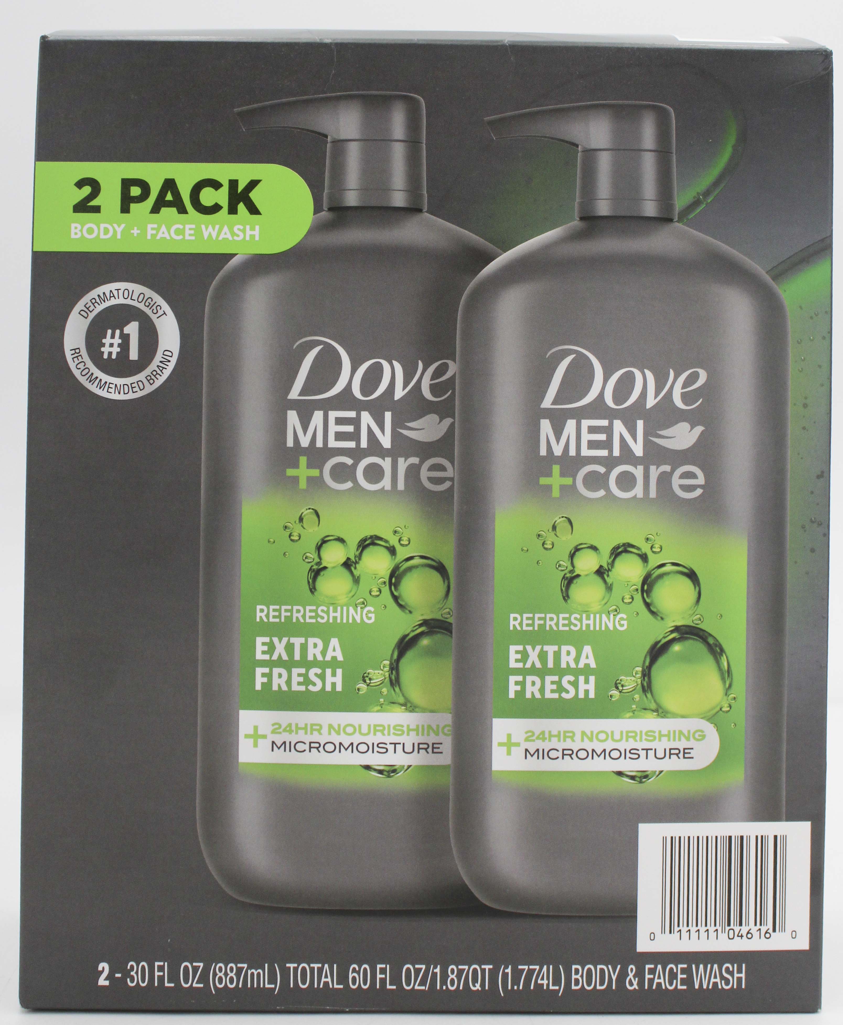 DOVE MENS CARE BODY WASH EXTRA FRESH 2ct 30oz PALLET
