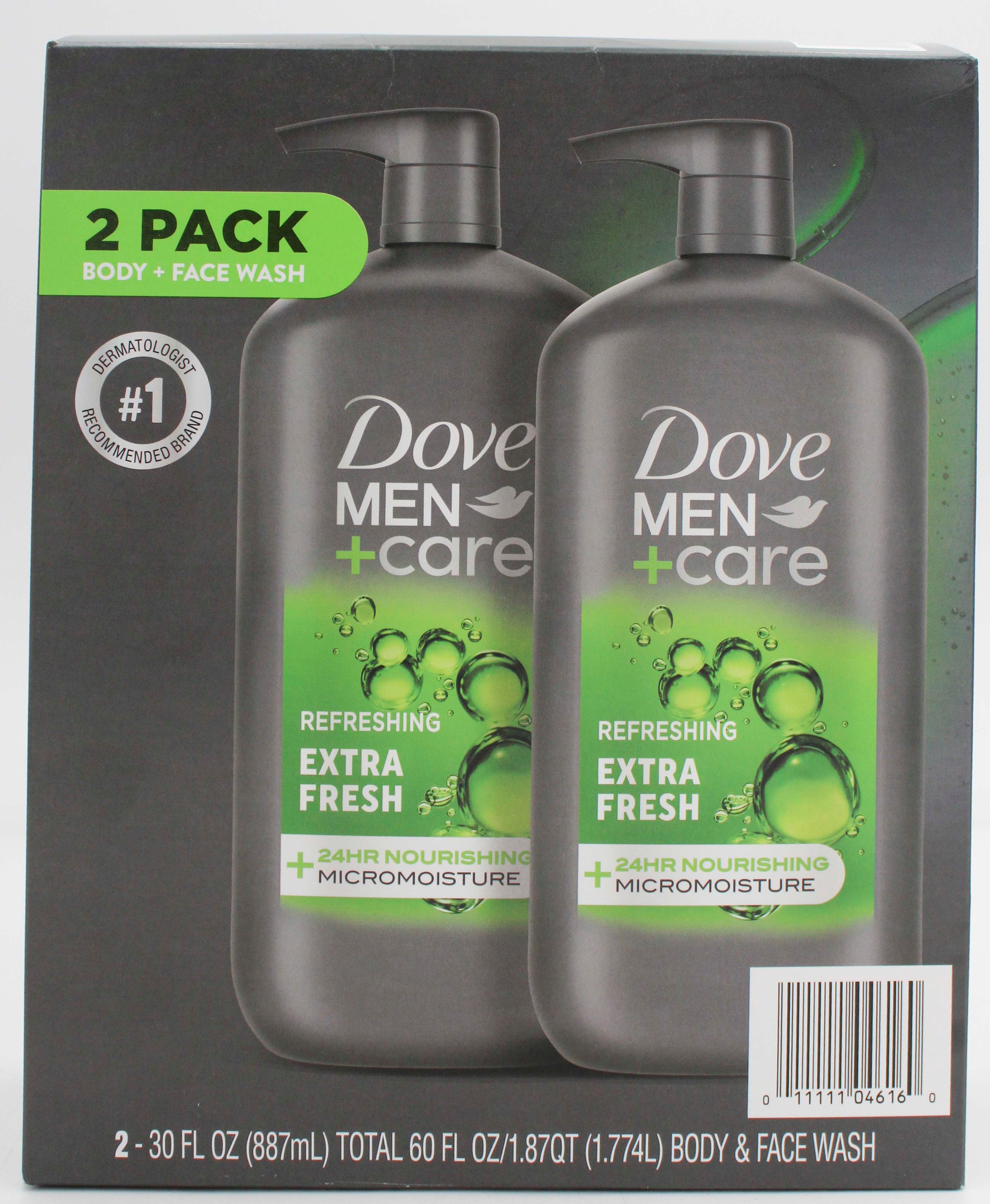 DOVE MENS CARE BODY WASH EXTRA FRESH 2ct 30oz PALLET