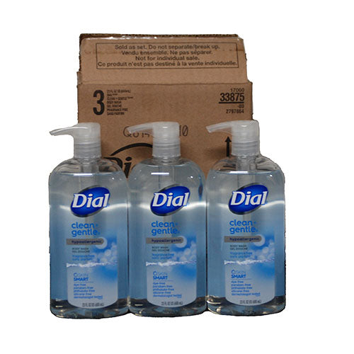 DIAL CLEAN&GENTLE BODY WASH 23OZ 3PK-FRAG FREE ECOMM PKG