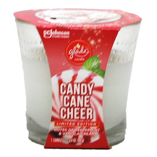 GLADE CANDLE 3.4oz-CANDY CANE CHEER