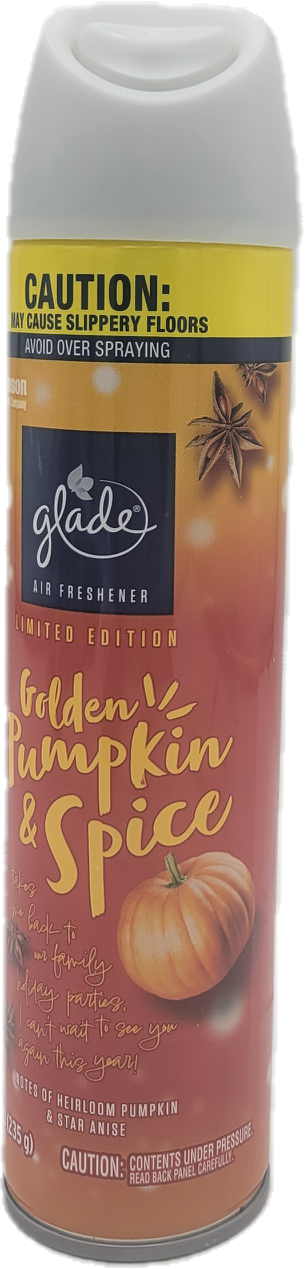 GLADE AEROSOL SPRAY GOLDEN PUMPKIN SPICE 8.3oz US