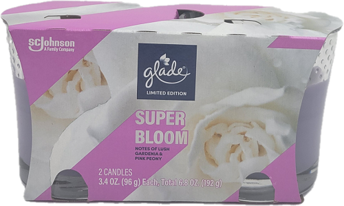 GLADE CANDLE 2CT 3.4oz SUPER BLOOM  US.