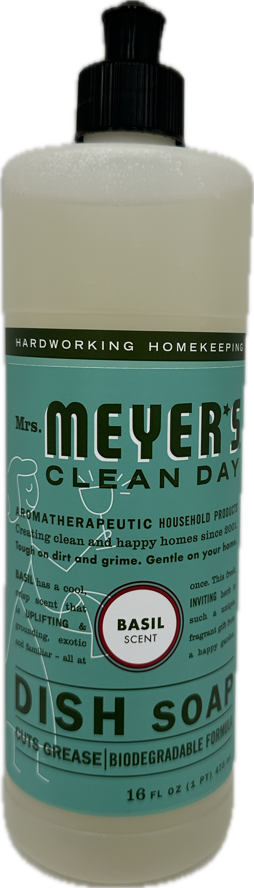 Mrs. Meyer's Liquid Dish Soap Basil 16oz