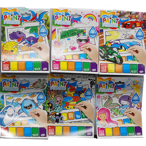 SAVVI SMALL PAINT BOOK ASSORTMENT
(Vehicles, Mermaid, Monsters, I Wanna be a Unicorn, Sharks & Dinos)