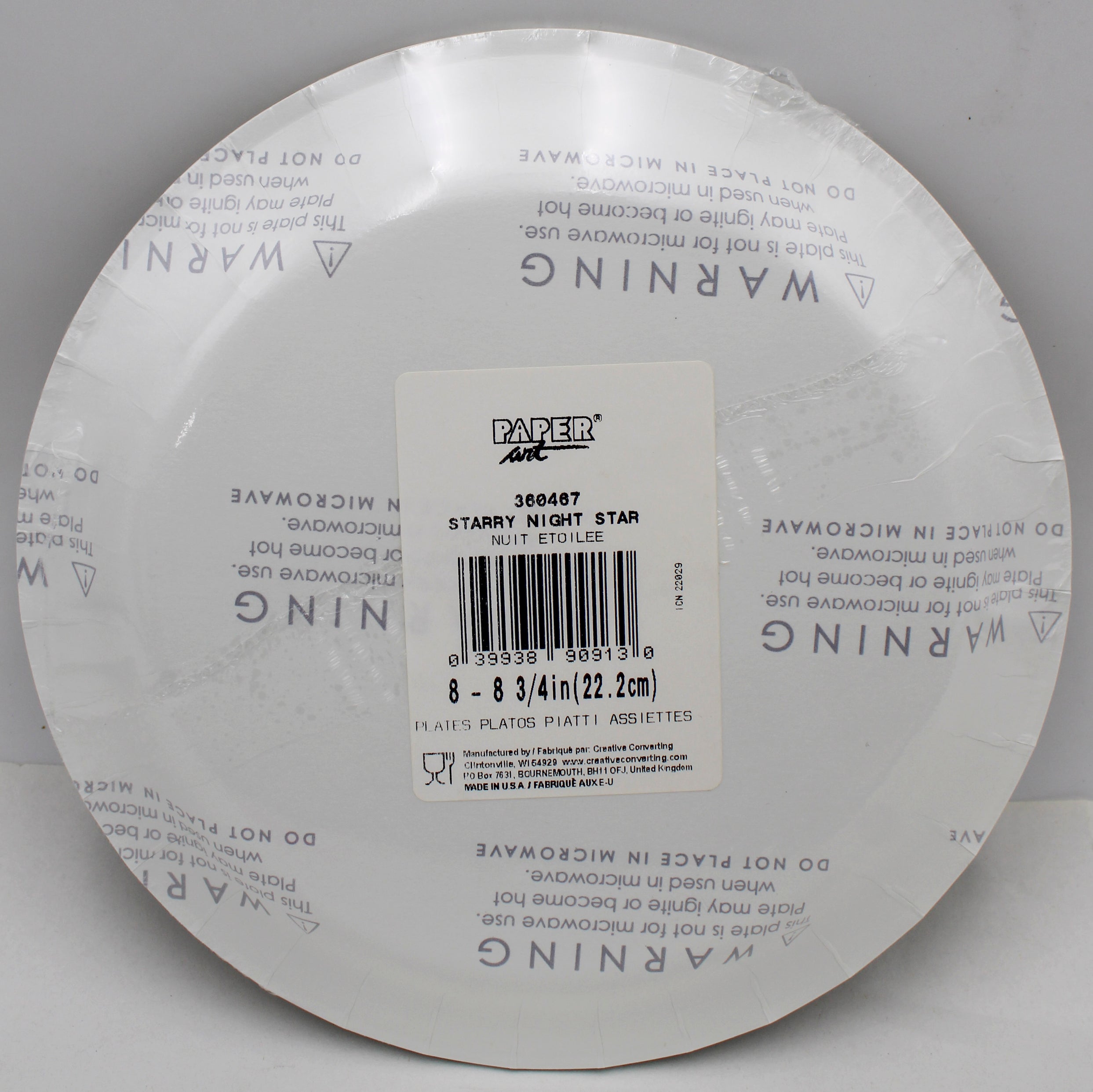 9" FOIL DINNER PLATE 8CT STARRY NIGHT STAR