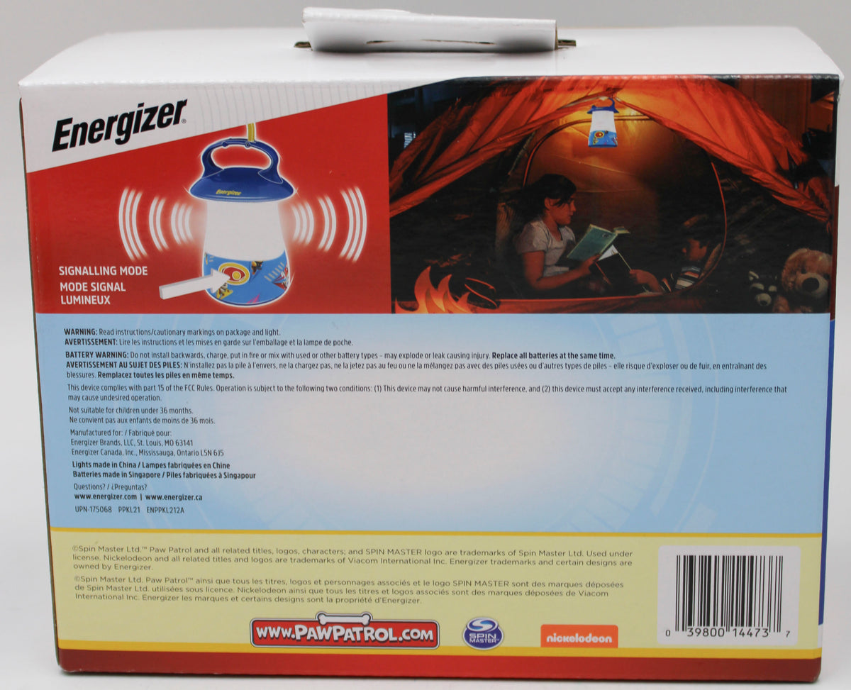 ENERGIZER PAW PATROL LANTERNS 2 PACK BATTERIES  INCLUDED