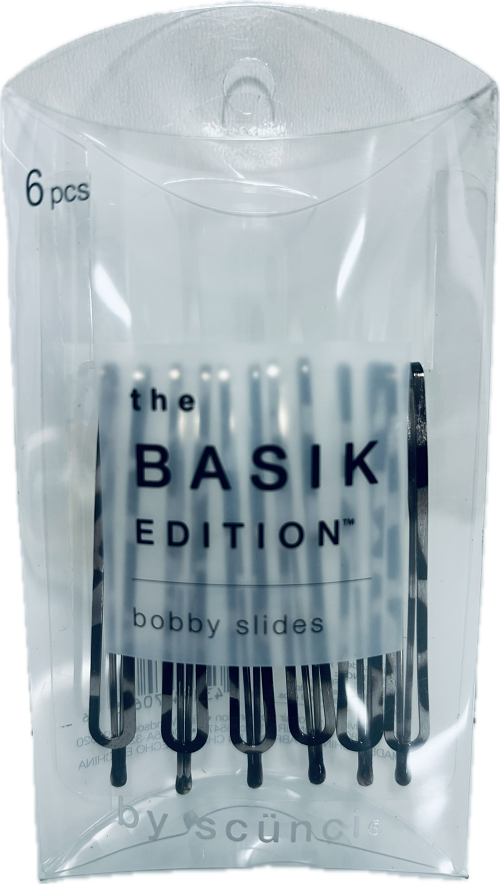 THE BASIK ADITION BY SCUNCI BOBBY SLIDES PINS 6CT NI