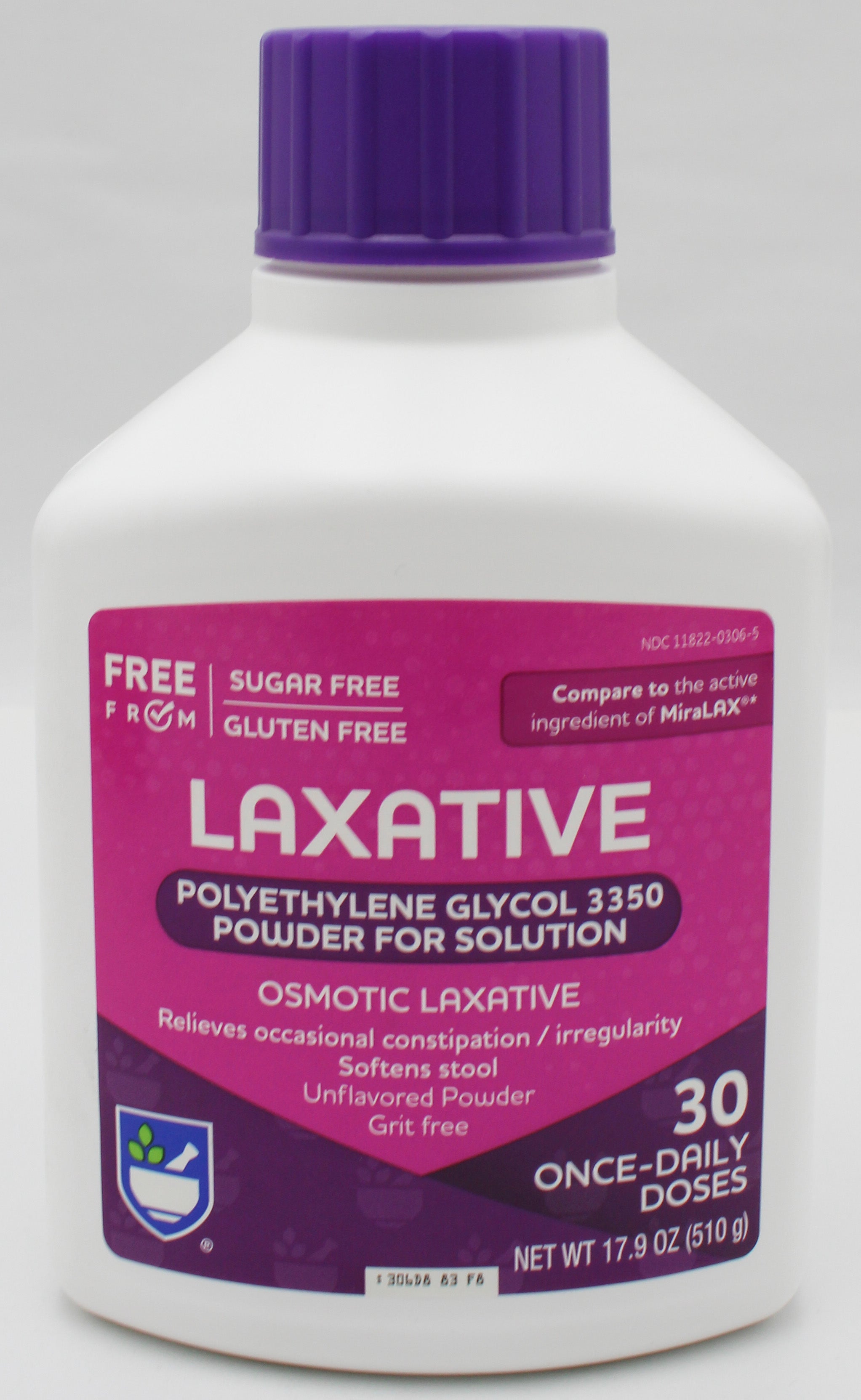 RITE AID LAXATIVE POWDER 30 DOSES 17.9oz EXP 10/31/2027 COMPARES TO MiraLax