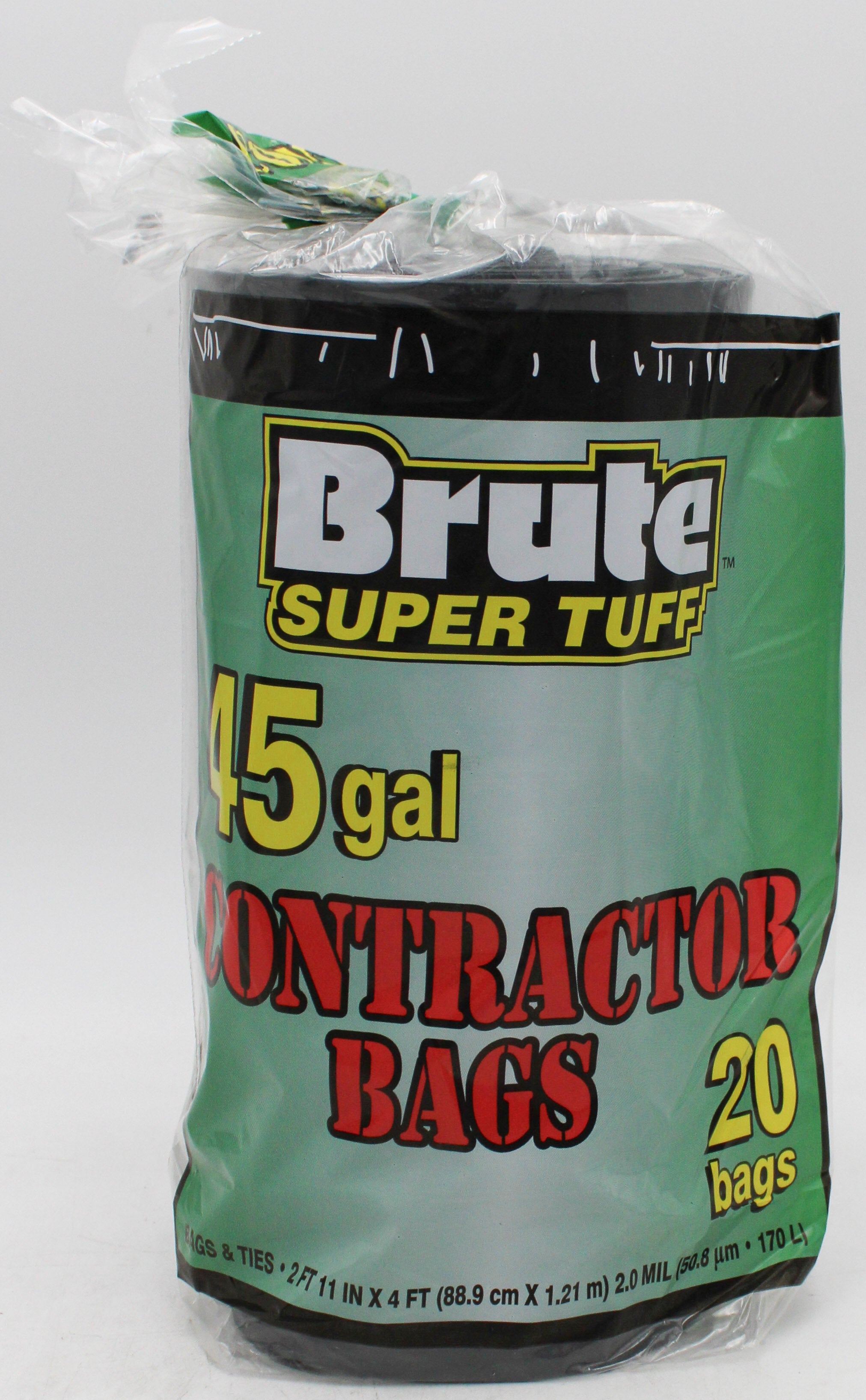 BRUTE 20CT 45 GALLON TRASH BAG 2.0 POLYBAG NI