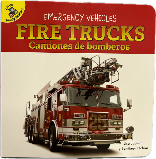 LITTLE READY READER'S EMERGENCY VEHICLES BOOK 12PAGES FIRE TRUCKS (BILINGUAL EDITION)