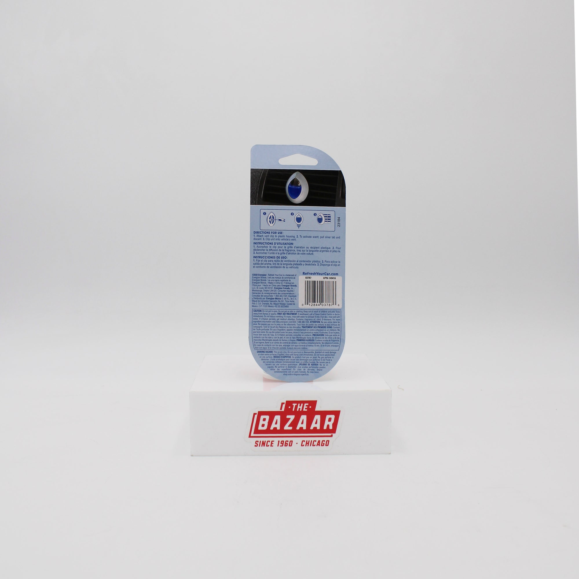 REFRESH YOUR CAR! AIR FRESHENER VENT CLIP NEW CAR (1- PACK) NI