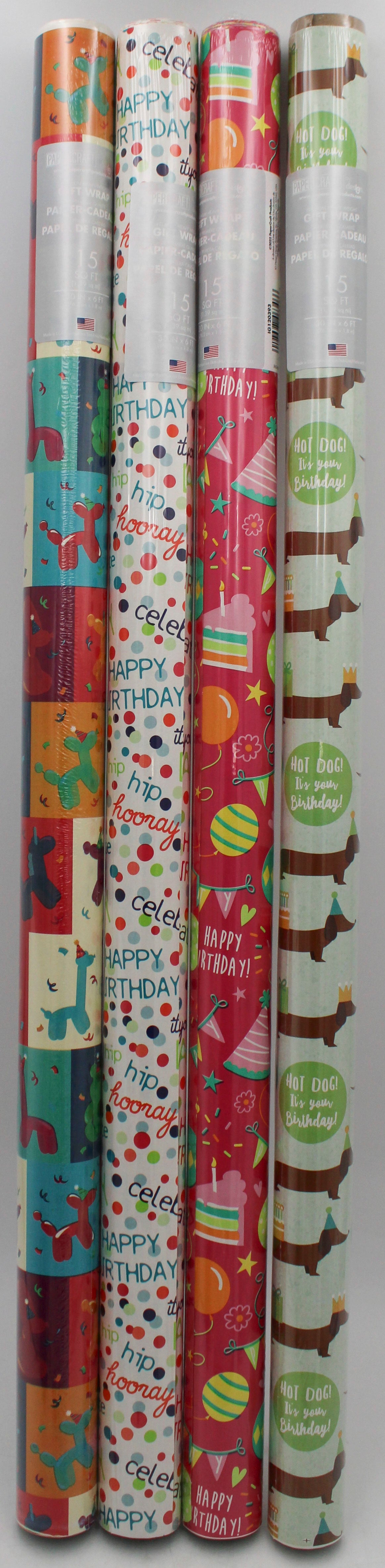 15 SQFT EVERYDAY PREMIUM GIFT WRAP - BIRTHDAY