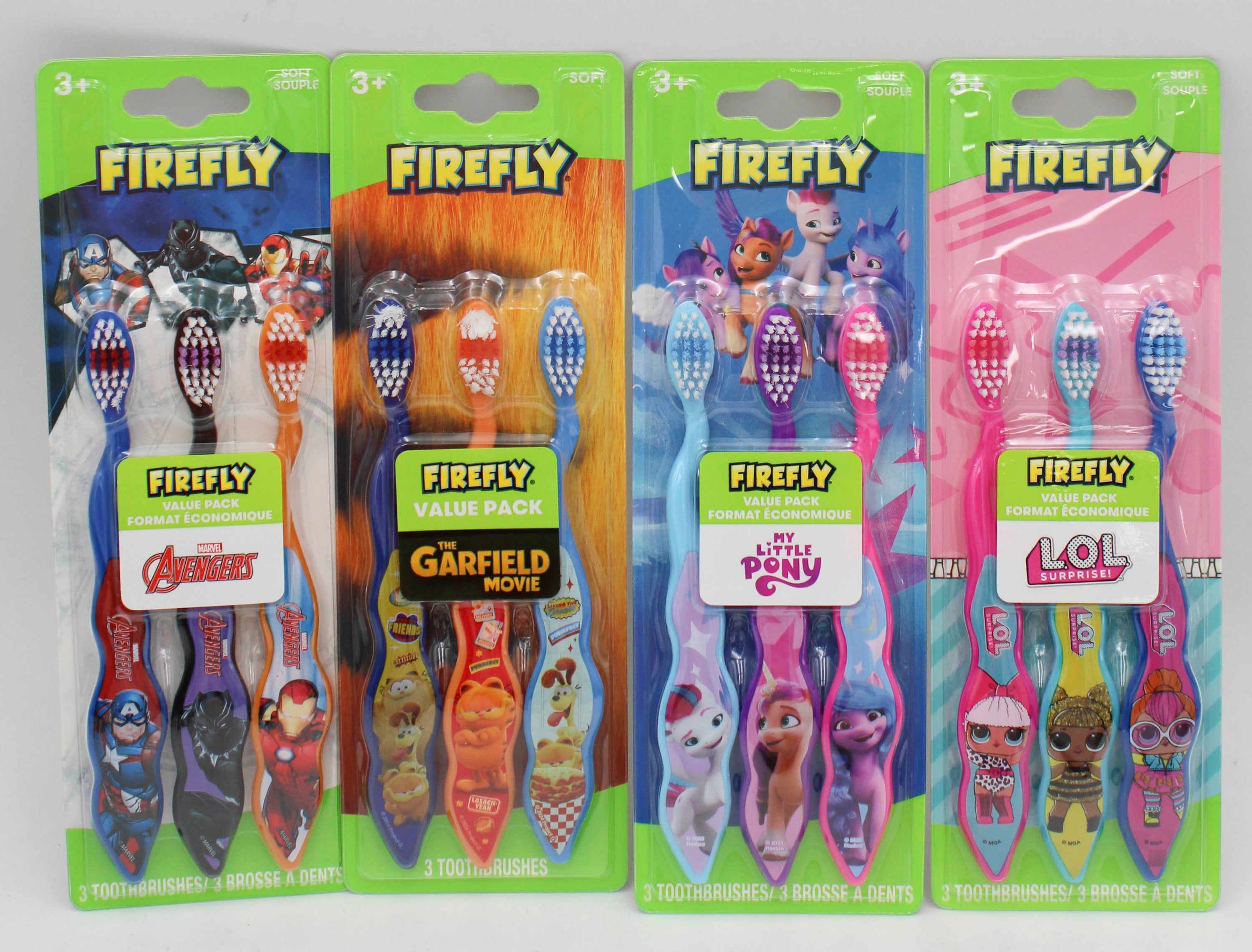 FIREFLY ZIGGLY WIDE HANDLE TOOTHBRUSH 3ct SOFT - ASSORTED LICENSE NI