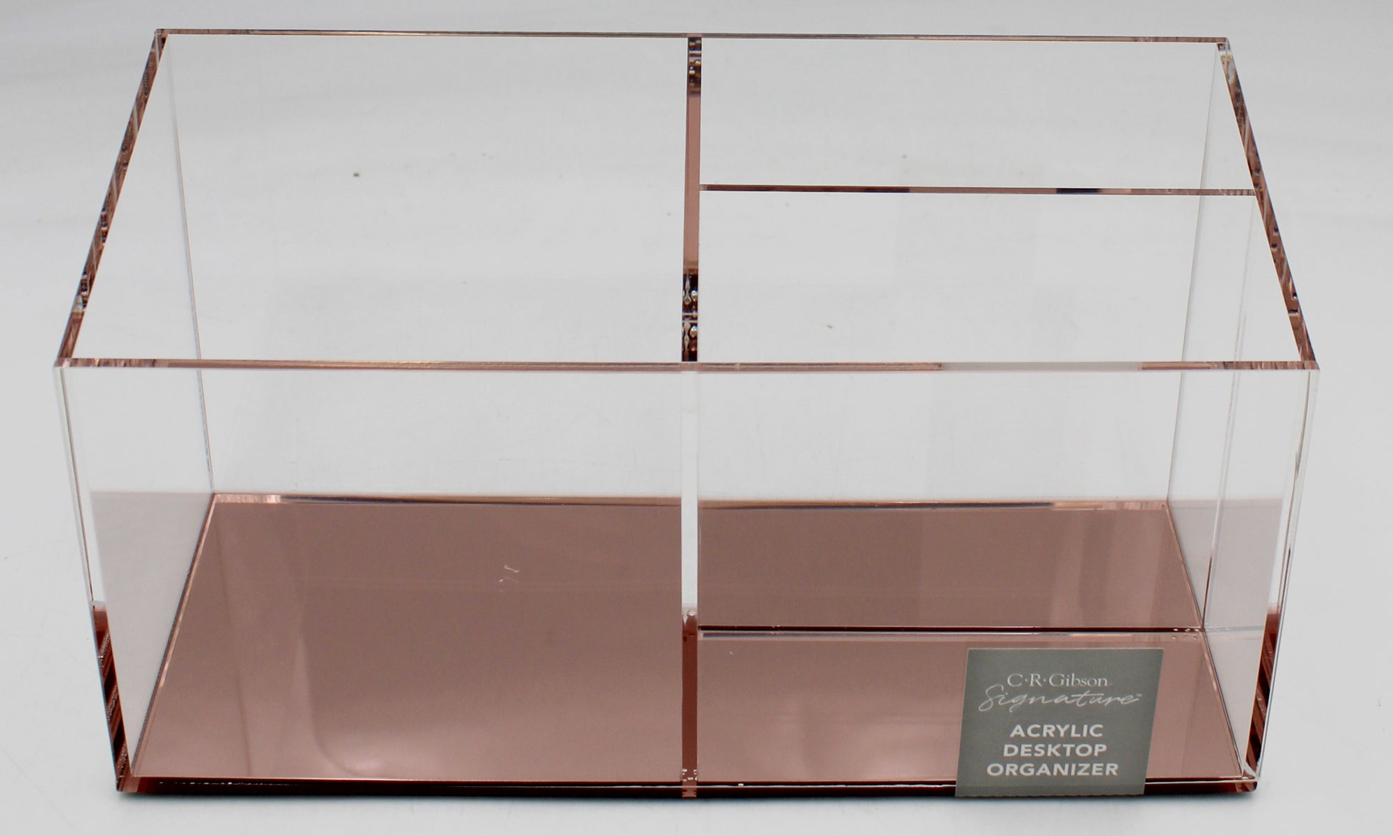 CR GIBSON ACRYLIC DESKTOP ORGANIZER - ROSE