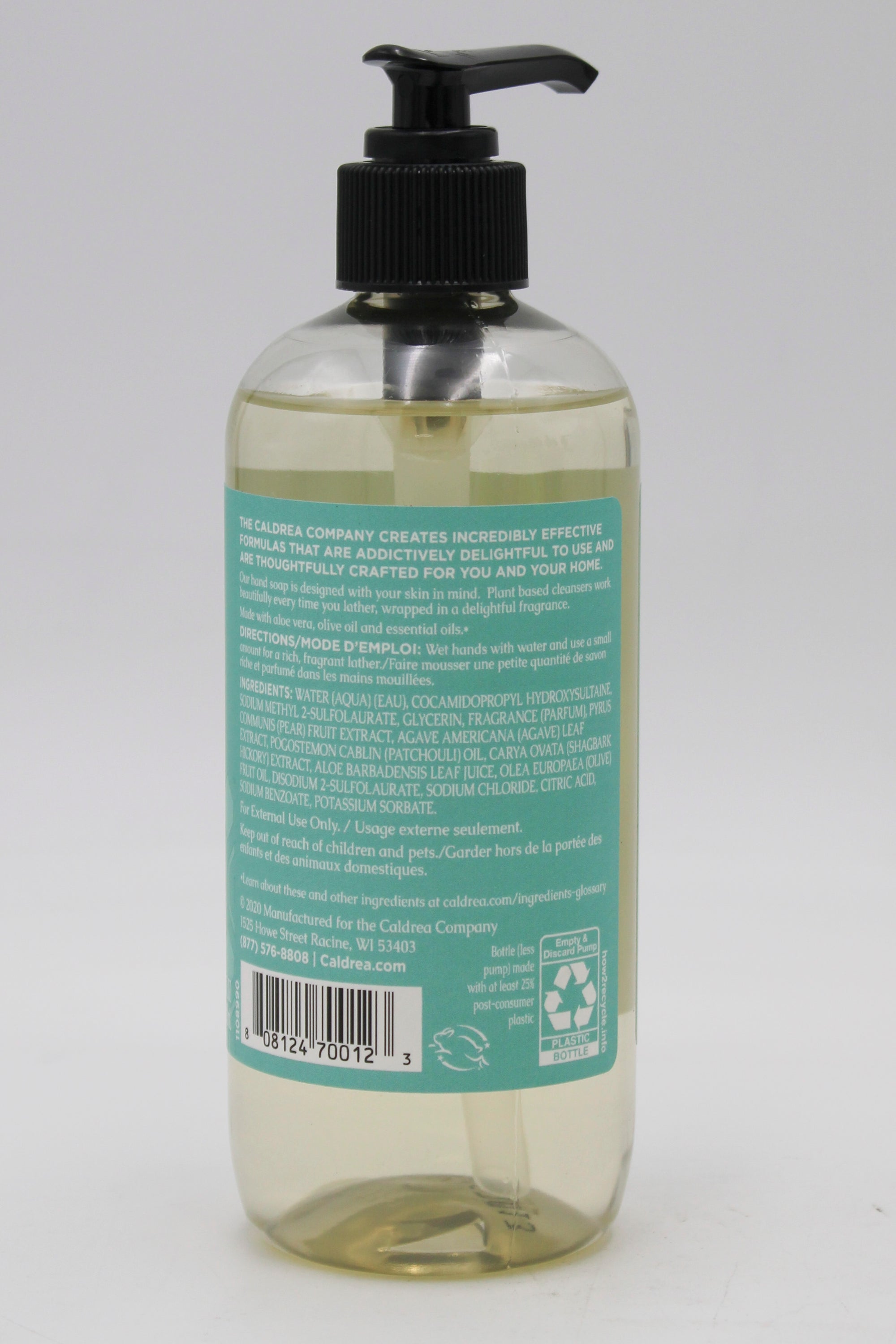 CALDREA HAND SOAP PEAR BLOSSOM AGAVE 10.8oz US.