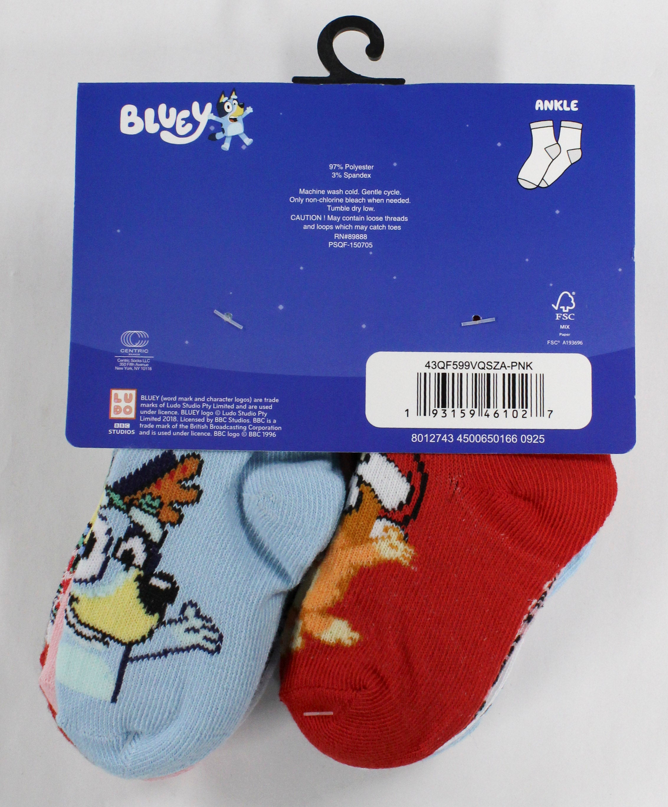 10pk 12-24m BLUEY XMAS JOY QRT SOCKS
