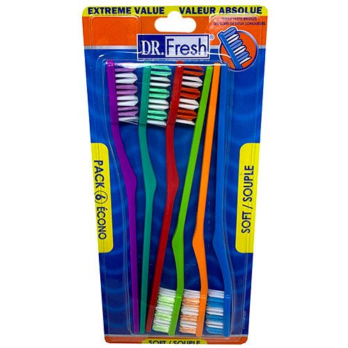 DR.FRSH TOOTHBRUSH 6CT-SOFT/ASST NI