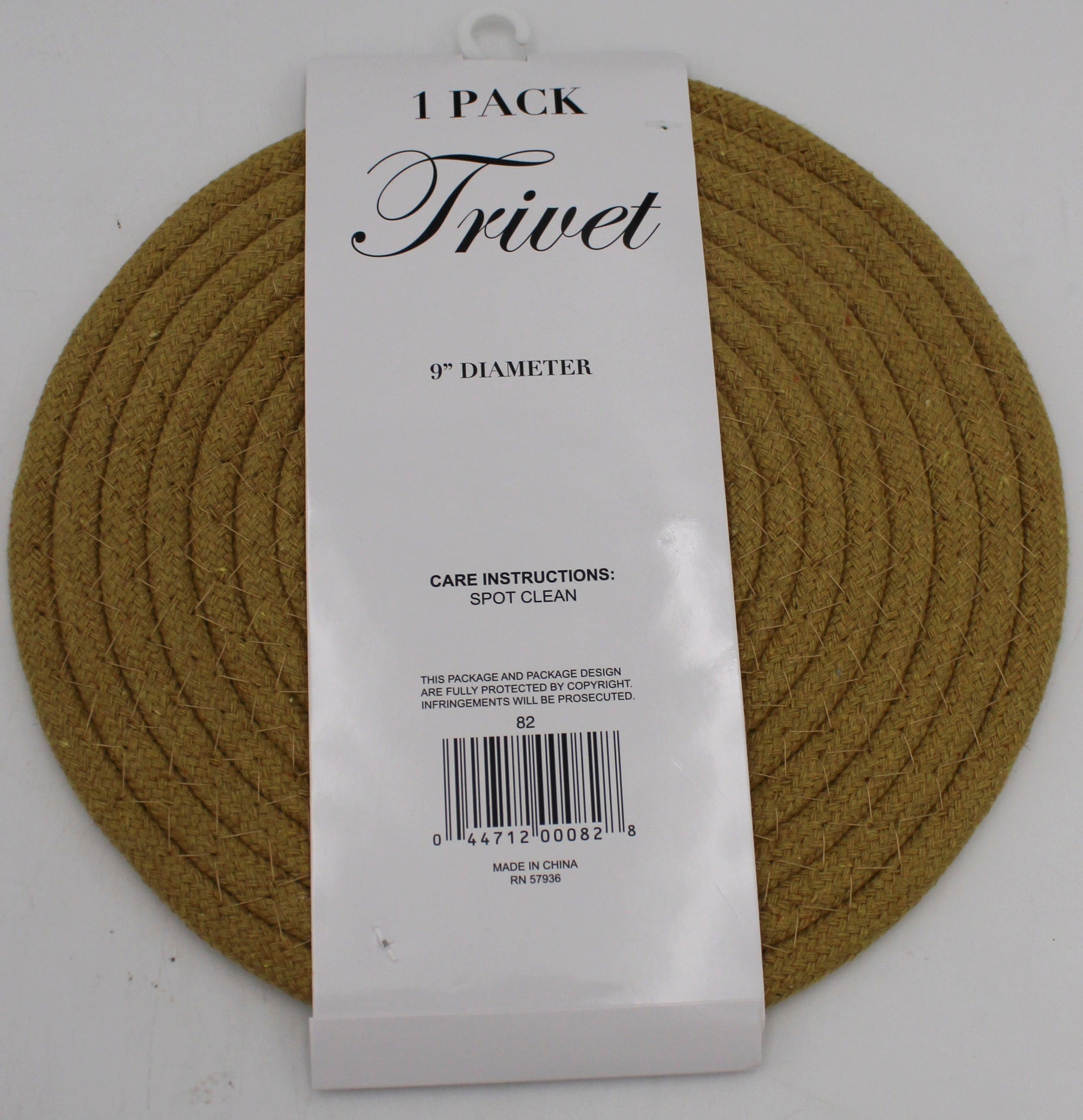 CLOTH ROUND TRIVET 9"-ASST COLORS