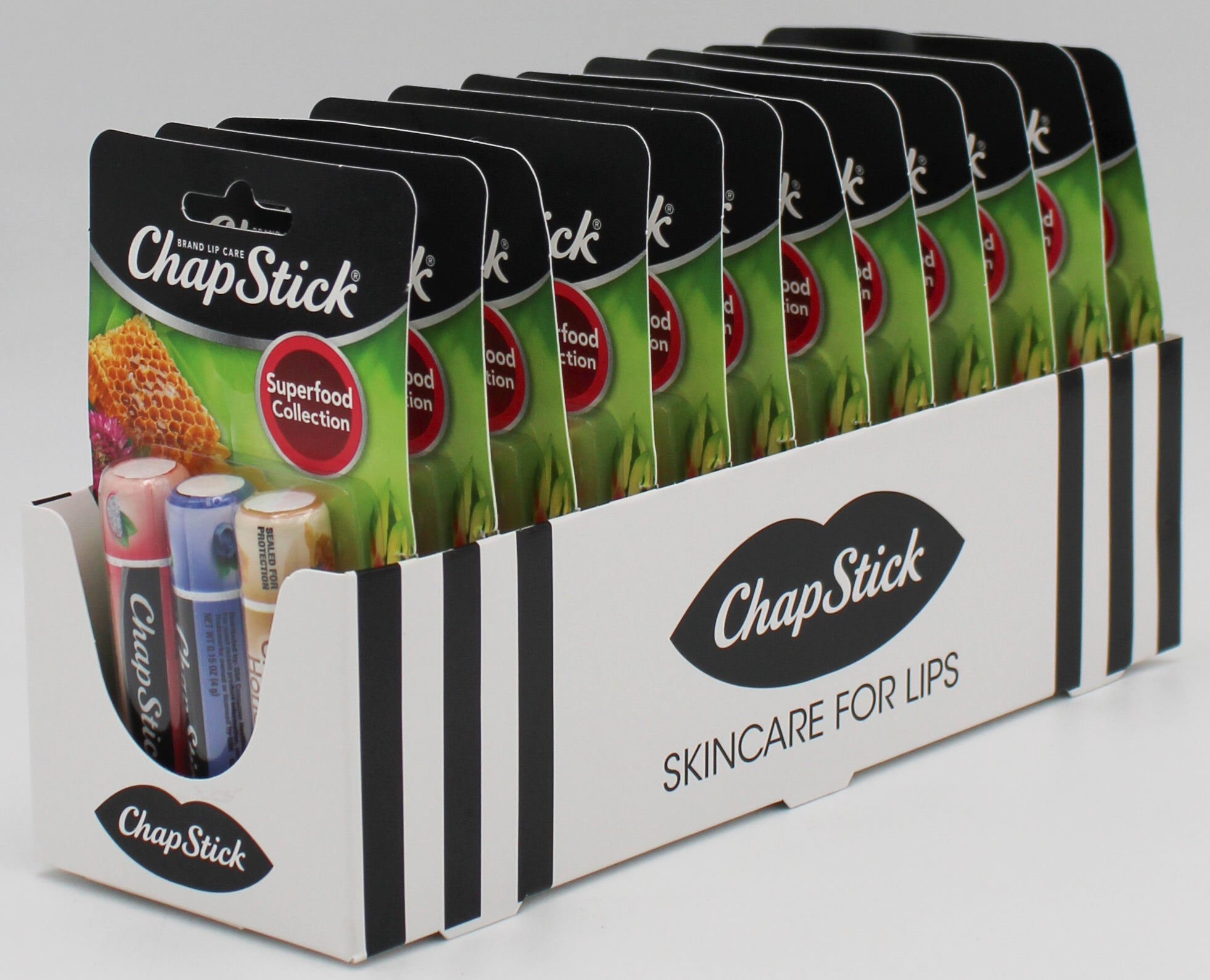 CHAPSTICK SUPERFOODS 3ct 0.15oz ASST EXP 8/31/2025