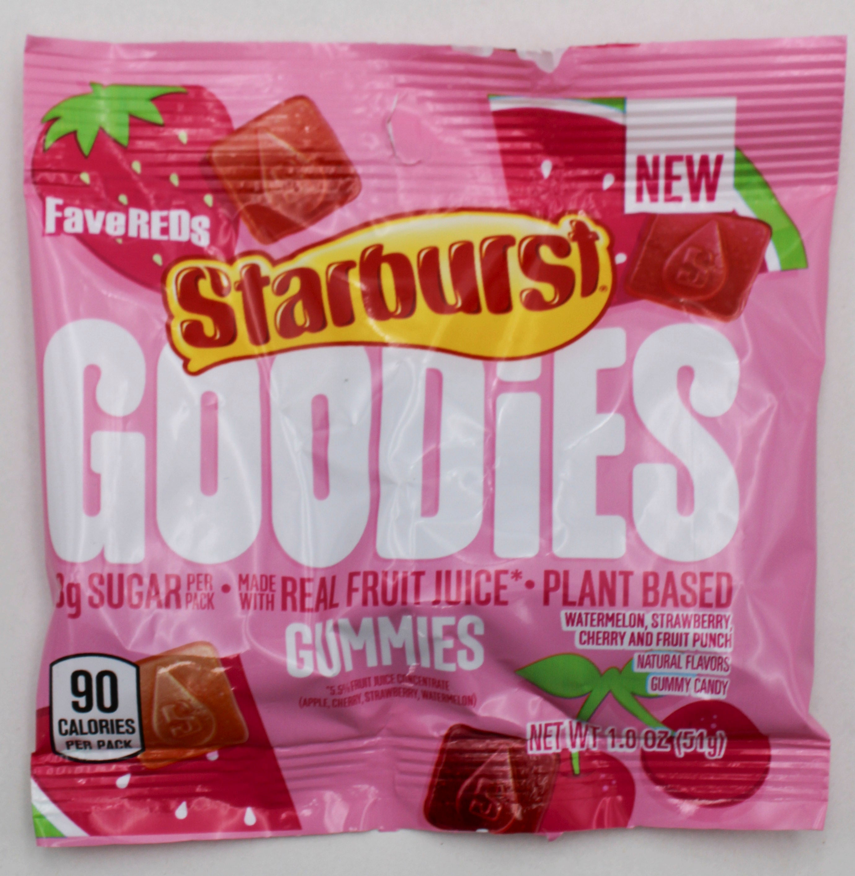 STARBURST GOODIES GUMMIES FAVEREDS 1.8oz   BB 8/31/26
