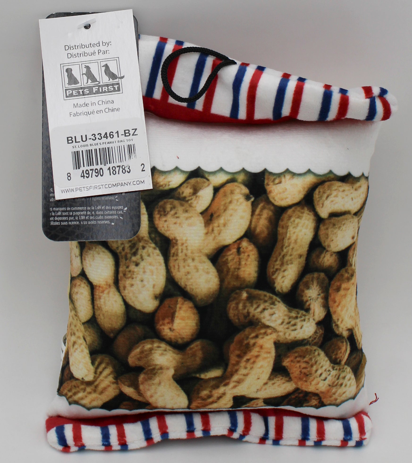 NHL ST.LOUIS BLUES PEANUT BAG DOG TOY NI