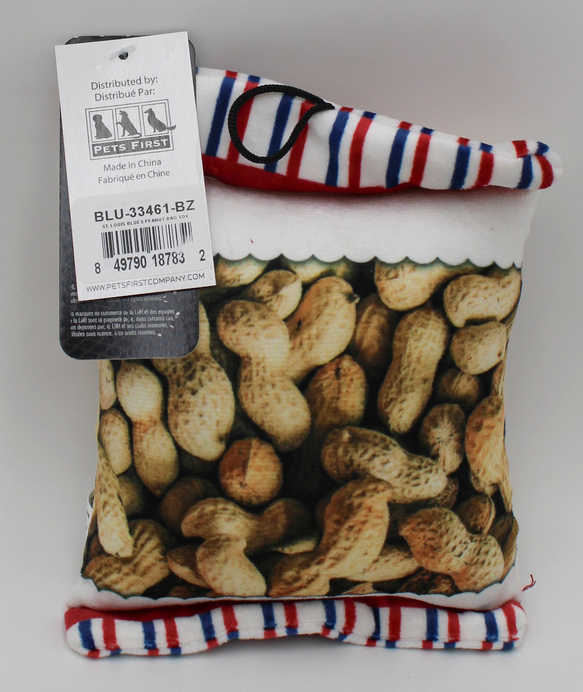 NHL ST.LOUIS BLUES PEANUT BAG DOG TOY NI