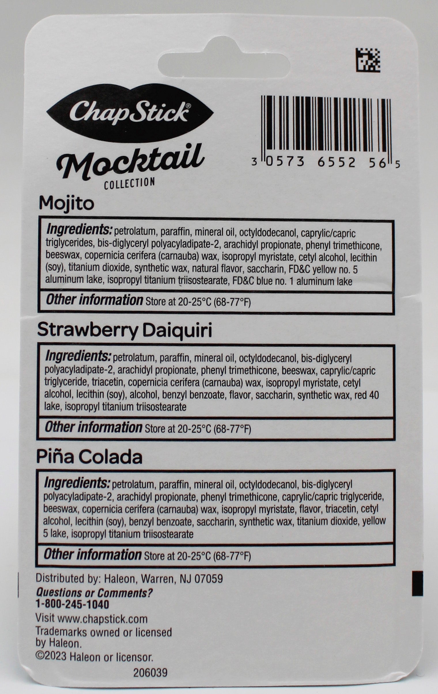 CHAPSTICK MOCKTAILS 3CT LC .45OZ  EXP 4/28/2028