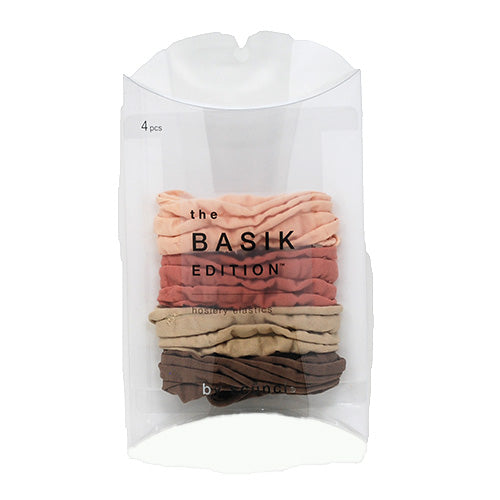 SCUNCI  BASIK EDTN HOSIERY HAIR ELASTICS 4CT-ASST/NI