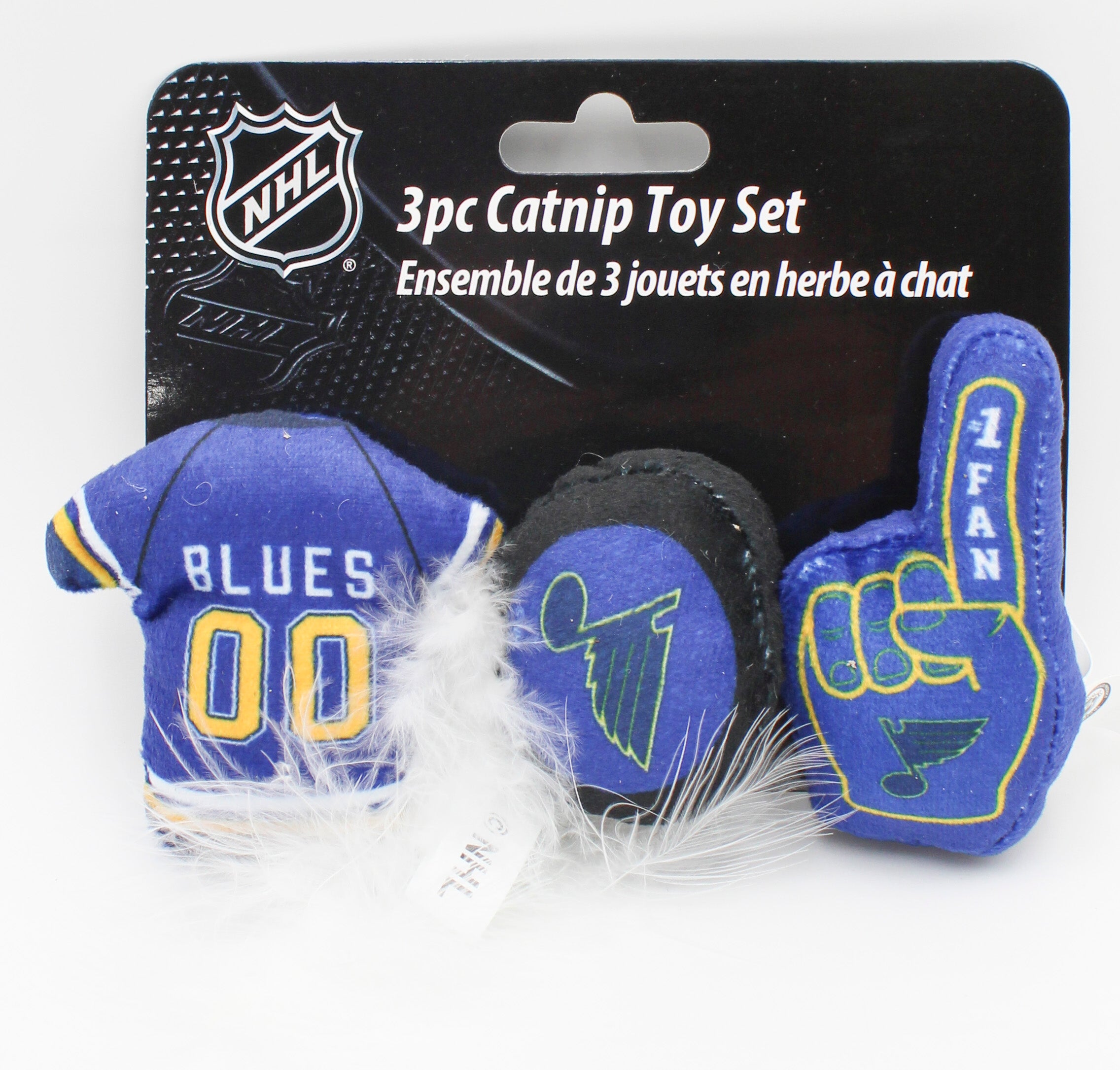 NHL  ST.LOUIS BLUES 3 PC CAT NIP TOY SET NI