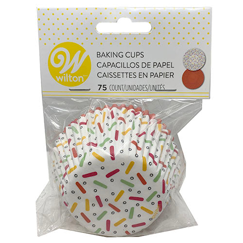 WILTON BAKING CUPS 75CT-SPRINKLES