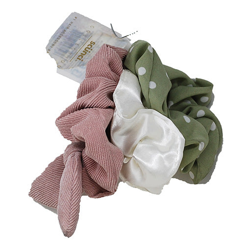 SCUNCI HAIR SCRUNCHIE/BOW 3CT-ASST/NI