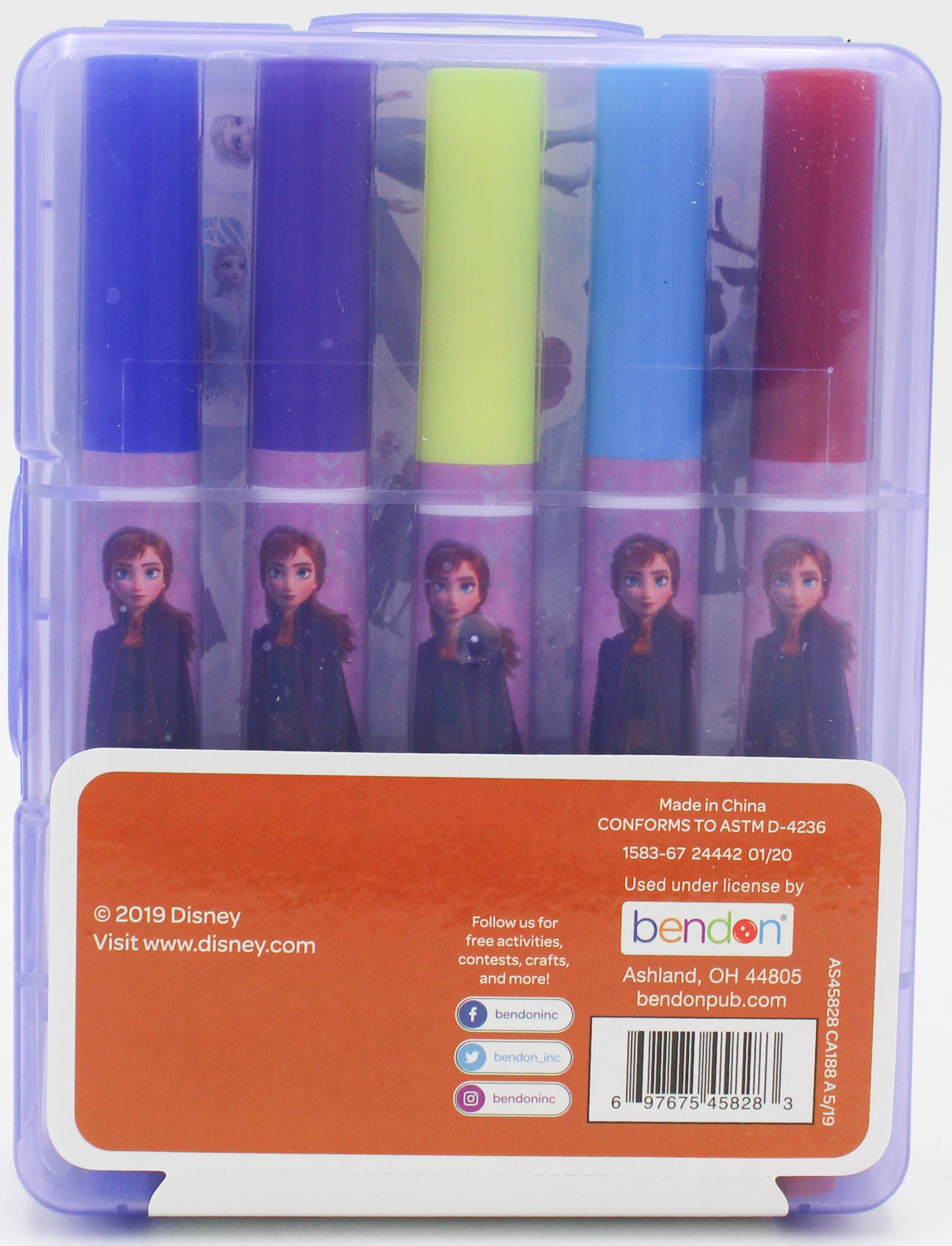 BENDON FROZEN II CARRY ALONG  W/5 MARKERS 60PG ACTIVITY PAD 1 STICKER SHEET PP$5