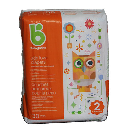 BABYGANICS DIAPERS SIZE 2 BAG - 30CT CA