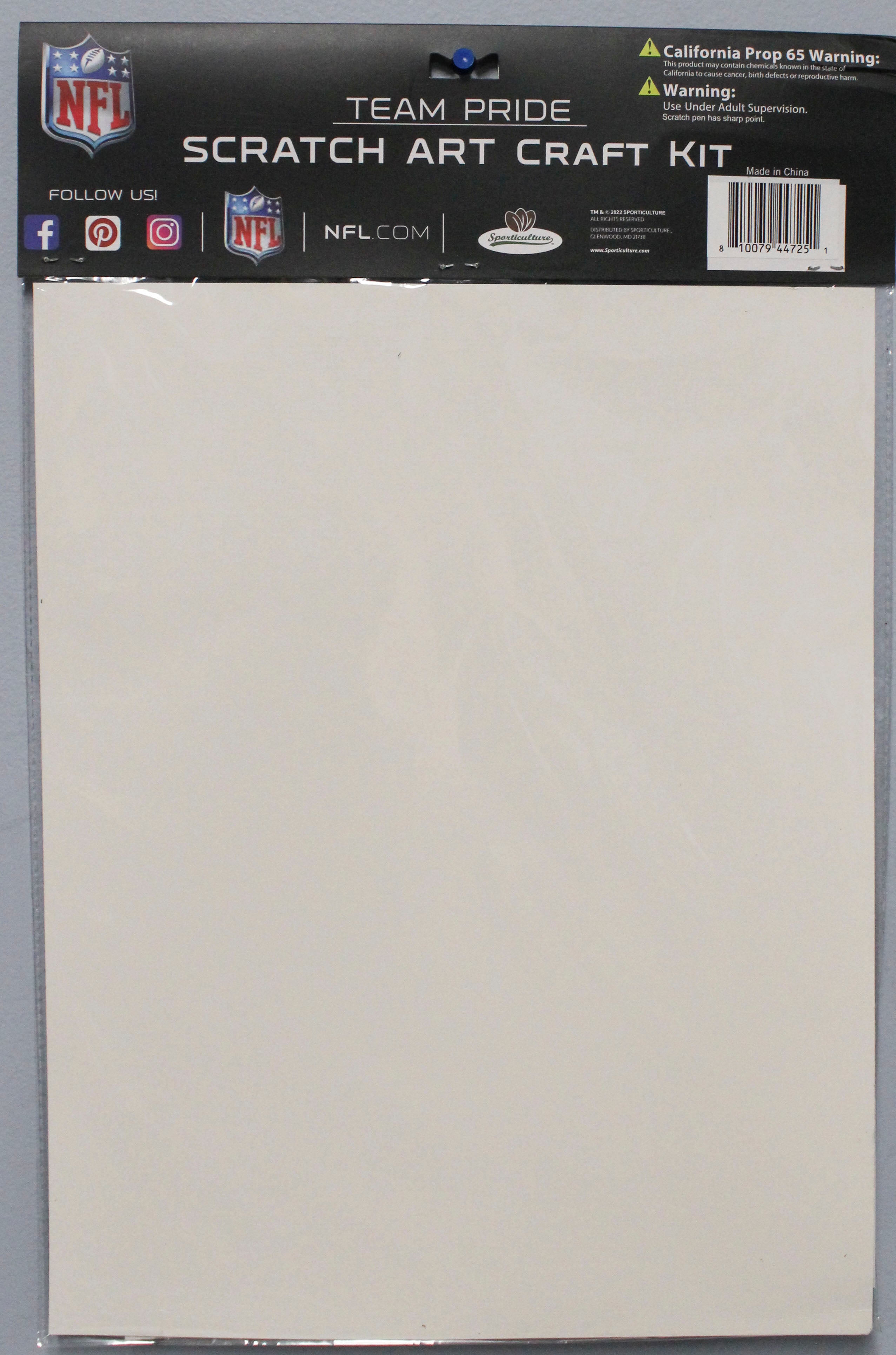 LAS VEGAS RAIDERS SCRATCH ART CRAFT KIT